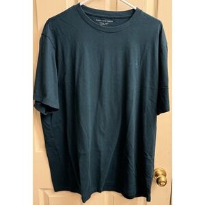 American Eagle T  Shirt Mens‎ 2XL Super Soft Standard Fit Green Crewneck EUC